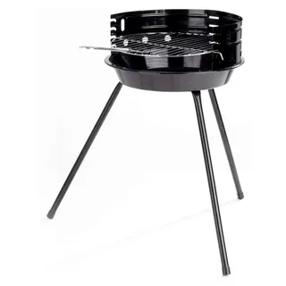 Mobiler Holzkohle Rundgrill Ø 30 cm mit Windschutz