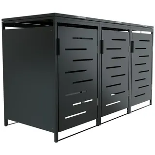 Juskys Mülltonnenbox Arel 197 x 80 x 116 cm grau