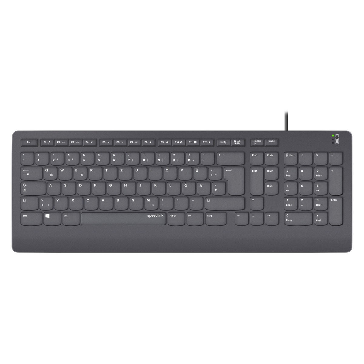 Bild von HI-GENIC Antibacterial Keyboard, schwarz, USB, DE (SL-640009-BK)