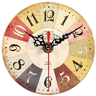 Extra kleine Wanduhr, 11,4 cm, 12 cm, Vintage-Stil, Wanddekoration, künstlerisch, kreativ, europäischer Stil, rund, antikes Büro, Wohnzimmer (#2)