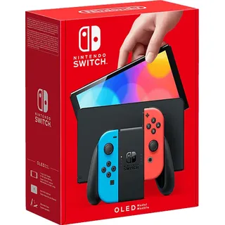 Nintendo Switch OLED 64 GB Neon-Blau/Neon-Rot + 2x Joy-Con Controller