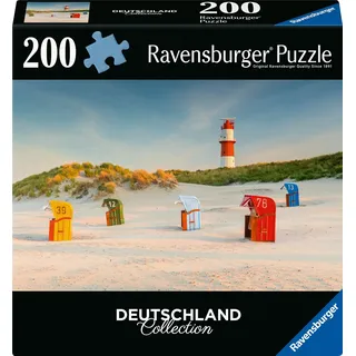 Ravensburger Puzzle 12001477 - Leuchtturm hinter der Düne auf Borkum - Deutschland Collection - 300 Teile Puzzle für Erwachsene ab 14 Jahren, Deutschland-Puzzle