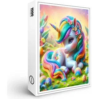 raxxa Premium-Puzzle "Traumhaftes Einhorn im Gras", 1000 Teile