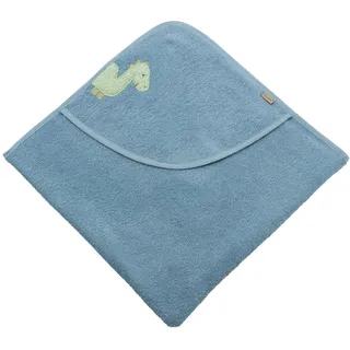 Sterntaler Kapuzenhandtuch Kapuzenbadetuch 80x80 cm Dino Rexi", blau