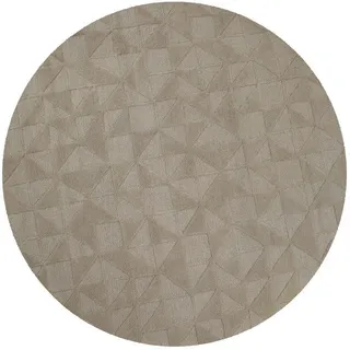 Wecon Home Webteppich , Sandfarben , Textil , Struktur , rund , 180 cm , Oeko-Tex® Standard 100 , für Fußbodenheizung geeignet, in verschiedenen Größen erhältlich, pflegeleicht , Teppiche und Böden, Teppiche, Runde Teppiche