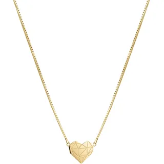 Liebeskind Berlin Kette mit Anhänger Edelstahl Herz gold