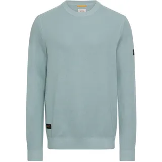 camel active Herren Strickpullover mit Rippkragen | weicher Pullover mit Rundhalsausschnitt im Regular Fit aus reiner Baumwolle