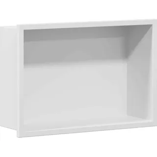 vidaXL Duschnische Weiß 30 x 20 x 9,5 cm Edelstahl