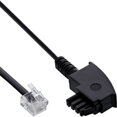 Bild TAE-F Kabel für DSL Splitter, TAE-F Stecker an Western 6/2 DEC Stecker, 0,5m