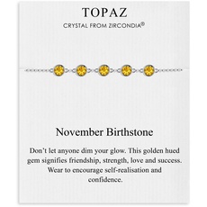 Philip Jones November Geburtsstein-Armband mit Topas-Zirkondia®-Kristallen