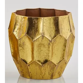 Vase Metall Gold Groß H33 D41 CM Einrichtung Innen Home Dekor