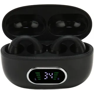Bluetooth Übersetzer Ohrhörer 144 Sprachen 0,2 s Echtzeit Übersetzung Kopfhörer für Android, Clip On Design, Lange Akkulaufzeit mit Ladecase, Stereo Musik MP3 Kopfhörer