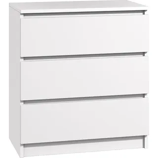 roe furniture Kommode 60 cm Weiß Matt mit 3 Schubladen – Sideboard für Wohnzimmer – Roe Furniture - Weiß