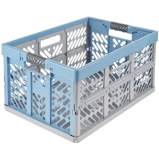 KEEEPER Profi-Klappbox mit Soft-Touch Griffen, 54 x 37 x 28 cm, Ben Eco Line, Blau (Eco Sky Blue