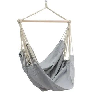 Amanka Xxl Hängesessel 185/130 cm Belastbar bis 150 kg Grau , Textil , Rechteckig , 130x155x185 cm , Gartenmöbel, Gartenschaukeln, Hängesessel