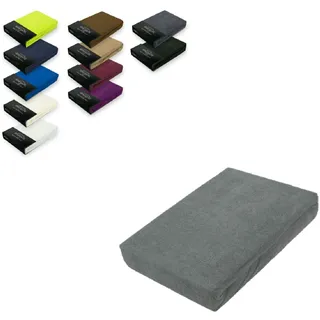 EXKLUSIV HEIMTEXTIL Spannbettlaken Frottee 180 x 200 cm grau