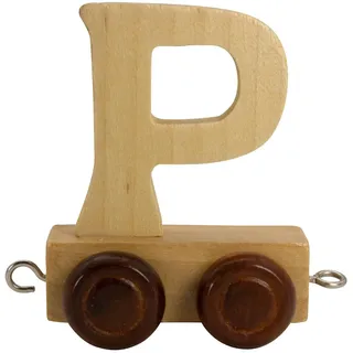 Buchstabenzug aus Holz, Buchstaben Zug, Lok, Waggon, A-Z, Wunschname (P)