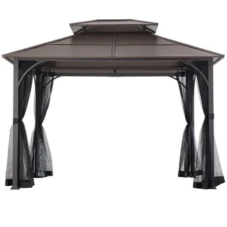 Pavillon , Metall , 366x293x307 cm , wetterbeständig , Sonnenschutz, Pavillons