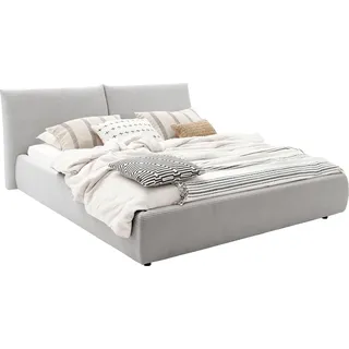 PLACES OF STYLE Polsterbett »Priora in 4 Breiten bis 200cm« auch in NaturLEDER, Cord, belastbar bis 280kg, auch Überlänge 220 cm, grau