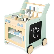 Pinolino® Spielküche »Kalle«, (6 St.), auch als Lauflernwagen nutzbar, grün