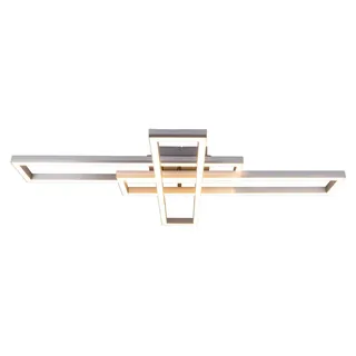 Deckenleuchte LED Wohnzimmer dimmbar Deckenlampe mit Fernbedienung RGB 1403060 - Silber