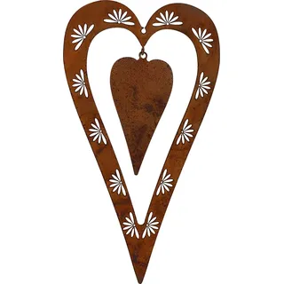 Rostikal Herz 20 cm Rost Deko Wohnzimmer Hängedeko Fenster Gartendeko Vintage