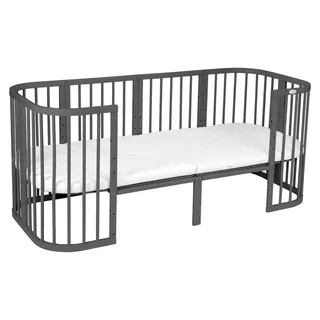 Waldin Erweiterung auf 174cm passend für 7in1 Babybett, Kinderbett, KEIN BETT,Graphit - Dunkelgrau