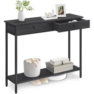 VASAGLE LNT015B07 Konsolentisch 100x30x75 anthrazitgrau-tintenschwarz