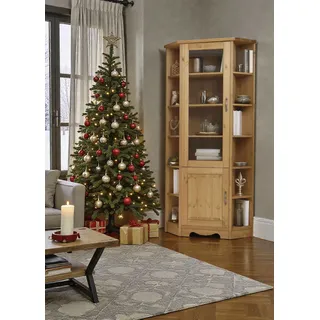 Home Affaire Eckvitrine HOME AFFAIRE "Trinidad", beige (natur geölt), Schränke, Höhe 188 cm, FSC zertifiziertes Massivholz