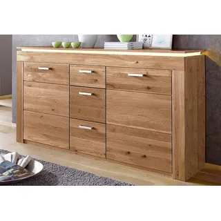Sideboard VOGL MÖBELFABRIK, braun (wildeiche teilmassiv), B:182cm H:95,5cm T:40cm, Sideboards, Sideboard, Breite 182 cm