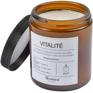 Kerze mit Deckel, Apotheker-Stil, Duft Vitalität