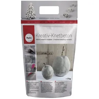 Rayher Kreativ-Knetbeton Modelliermasse 3 kg grau