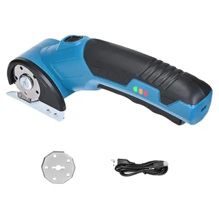 Kabelloser elektrischer Rotationsschneider, ergonomischer Griff, lange Akkulaufzeit, Blau