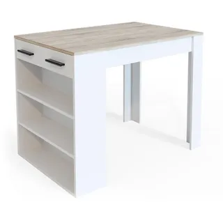 Vicco Esszimmertisch Repose 67 x 100 cm Braun/Weiß