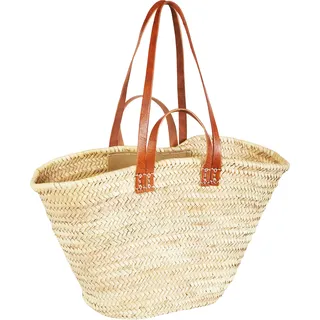 Ibiza Korbtasche Strandtasche Palmera klein - Beige, Braun