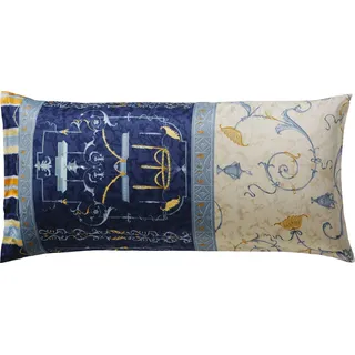 BASSETTI OPLONTIS Kissenhülle zu Bettwäsche aus 100% Baumwollsatin in der Farbe Blau v.9, Maße: 40x80 cm - 9226995