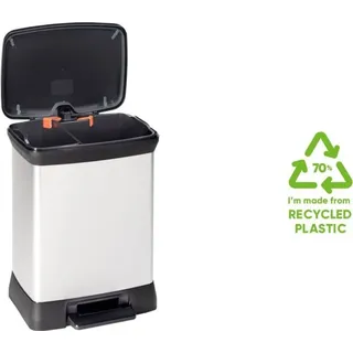Curver Duo Tretmülleimer 30 l Silber