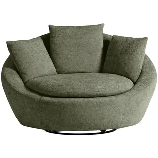 TRENDMANUFAKTUR Sessel Maui, Grün, Textil, Füllung: Polyetherschaumkern, Schaumstoffflocken, 130x80x112 cm, Made in Eu erweiterbar (Typenauswahl), Wohnzimmer, Sessel, Polstersessel