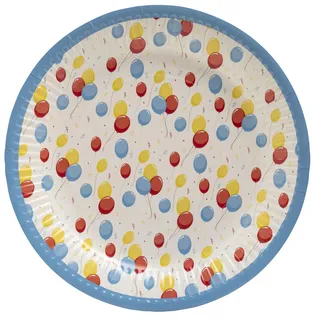 Pro Tischdecke – Ref 79140i – 10 runde Pappteller – 23 cm – Luftballons
