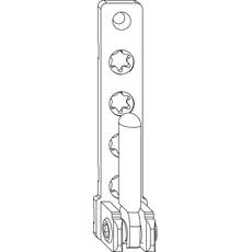 Ecklager PVC, mit 7 mm Tragezapfen L=12 mm, 120 kg, weiß (207902)