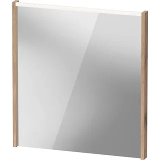 Duravit D-Code Spiegel, LED-Lichtfeld oben, 650x700mm, externer Lichtschalter notwendig, 5 W, DC7076055550000, Farbe: Eiche Marmoriert