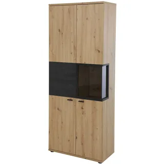 Hela Vitrine Atlanta 80 x 40 x 197 cm Braun