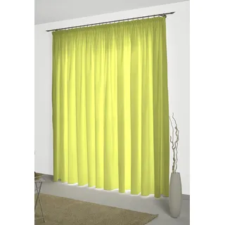 Vorhang WIRTH "NEUFAHRN" Gr. 2, grün (limone), B:135cm H:175cm, Jacquard, Polyacryl, Polyester, Gardinen, Vorhang