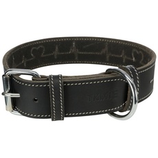 Bild von Rustic fatleather leash Heartbeat M: 38-47 cm/40 mm black