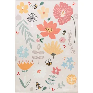 Obsession Kinderteppich , Multicolor , Textil , Blume , rechteckig , 155x230 cm , Oeko-Tex® Standard 100 , waschbar, rutschfeste Unterfläche , Teppiche und Böden, Teppiche, Waschbare Teppiche