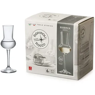 Bormioli Rocco 166180 Riserva Grappakelch, 80ml, Glas, transparent, 6 Stück