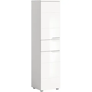 INOSIGN Midischrank INOSIGN "CAPRI, Höhe 151cm, 2 Türen mit Soft-Close-Funktion, 1 Schubkasten", weiß (weiß, weiß hochglanz), B:38cm H:151cm T:34cm, FSC-zertifizierter Holzwerkstoff, MDF, Schränke, Midischrank, Mehrzweckschrank, Universalschrank, Badschrank, 