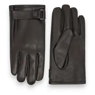 A|X Armani Exchange für Herren. XM001969AF19481UC001 Schwarze Lederhandschuhe (S/M), Lässig