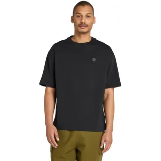 T-Shirt TIMBERLAND "DUNSTAN RIVER Short Sleeve Tee", Herren, Gr. XL, schwarz, Obermaterial: 100% Baumwolle, Rundhals, Shirts T-Shirt, mit aufgesticktem Logo, Kurzarm-Design, aus Baumwolle