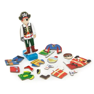 Viga Toys - Magnetisches Holzpuzzle Viga dress up 8 Figuren